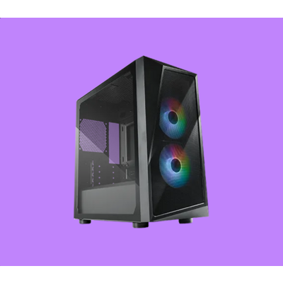 COOLER MASTER Ház Mini Tower CMP 320, 2x ARGB Ventilátor, Tápegység nélkül, fekete