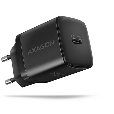 Axagon ACU-PD20 20W PD 3.0 QC Type-C fekete hálózati töltő