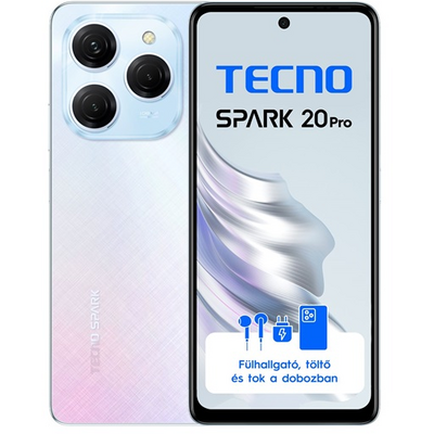 Tecno Spark 20 Pro 6,78" LTE 8/256GB DualSIM Frosty Ivory okostelefon