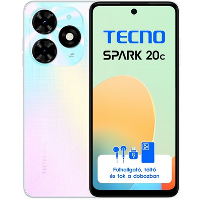 Tecno Spark 20C 6,56" LTE 4/128GB DualSIM Mystery White okostelefon