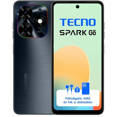 Tecno Spark Go 2024 6,56" LTE 3/64GB DualSIM Gravity Black okostelefon