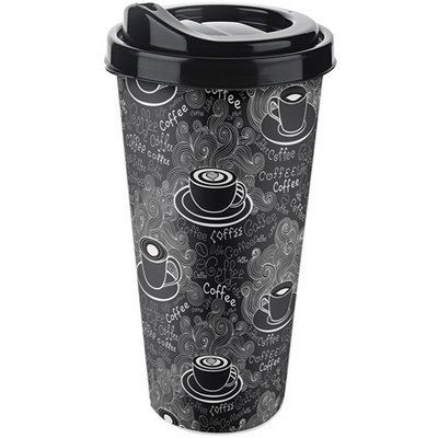 IRIS BIG COFFEE CUP kávéspohár tetővel 650ml AP-9220