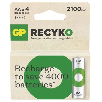 GP ReCyko NiMH Akkumulátor HR6 (AA) 2100mAh 4db