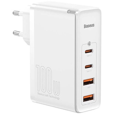 Baseus CCGAN2P-L02 GaN2 Pro 100W 2xUSB/2xType-C 100W fehér hálózati töltő