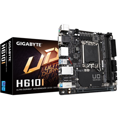 GIGABYTE Alaplap S1700 H610I INTEL H610, mini-ITX