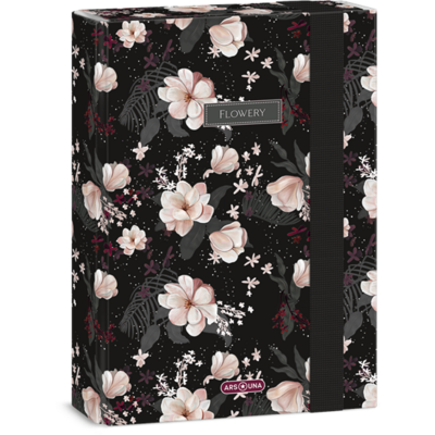 Ars Una Flowery Black 24 (5374) A5 füzetbox