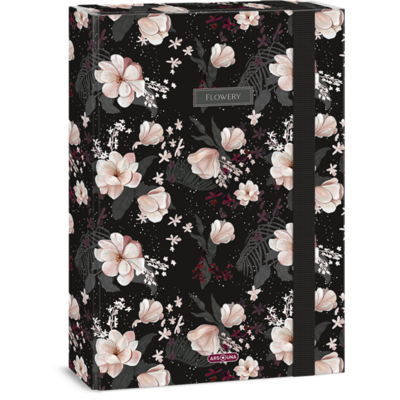 Ars Una Flowery Black 24 (5374) A4 füzetbox