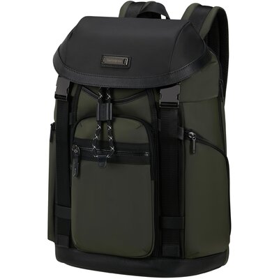 Samsonite RELYON Backpack M 15.6"+flap zöld notebook hátizsák