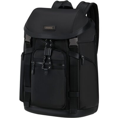 Samsonite RELYON Backpack M 15.6"+flap fekete notebook hátizsák