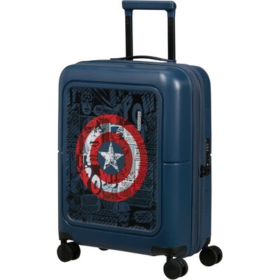 American Tourister DASHPOP DISNEY Spin.55/20 Exp Tsa Marvel Capt America Shield kék kabinbőrönd