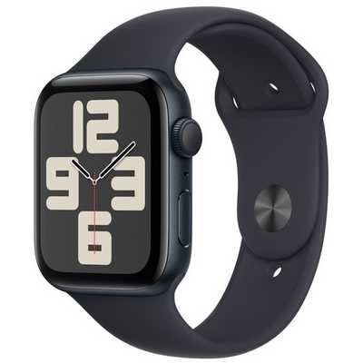 Apple Watch SE3 GPS (44mm) éjfekete alumínium tok , éjfekete sport szíj (M/L) okosóra