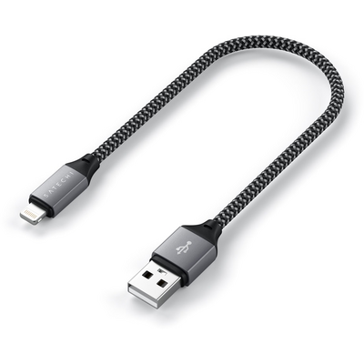 Satechi ST-TAL10M 25cm USB A - Lightning szürke kábel