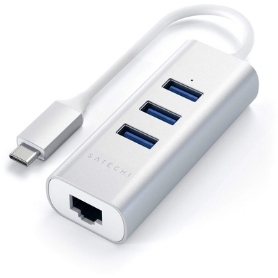 Satechi ST-TC2N1USB31AS Aluminium Type-C ezüst HUB