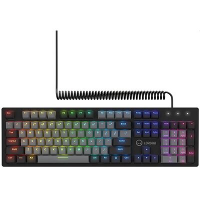 Lorgar Azar 514 RGB, fekete vezetékes mechanikus gamer billentyűzet