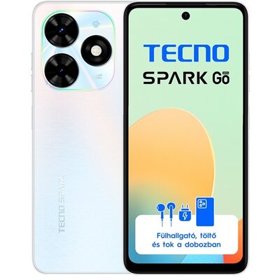 Tecno Spark Go 2024 6,56" LTE 3/64GB DualSIM Mystery White okostelefon