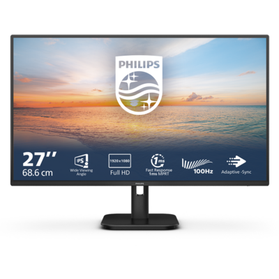 PHILIPS IPS monitor 27" 27E1N1100A, 1920x1080, 16:9, 250cd/m2, 4ms, VGA/HDMI, hangszóró, 100Hz