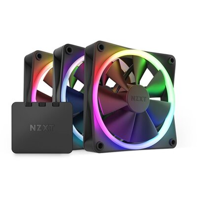 NZXT 120 mm Aer RGB 3 Triple fekete hűtőventilátor