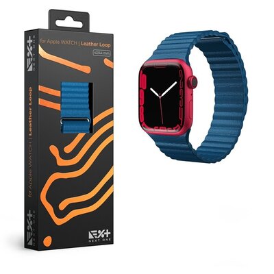 NextOne AW-4244-LTHR-BLU Apple Watch 42/44/45mm kék bőr óraszíj