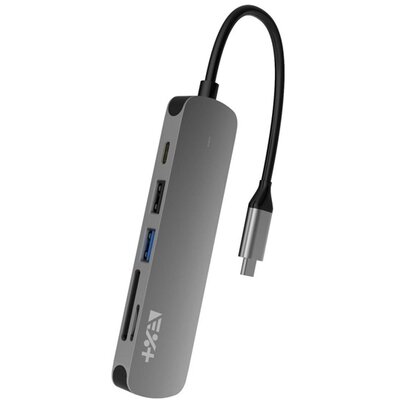 NextOne PD-ESS-HUB USB-C Essentials többportos szürke adapter