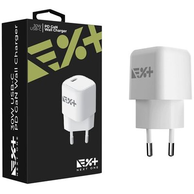 NextOne 30W-GAN-CHR 30W USB-C PD Gan fehér hálózati töltő adapter