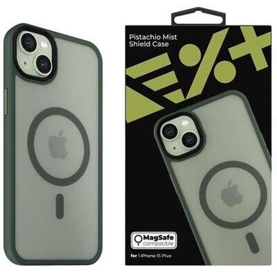 NextOne IPH-15PLUS-MAGSF-MISTCASE-PTC iPhone 15 Plus pisztáciazöld szilikon MagSafe hátlap