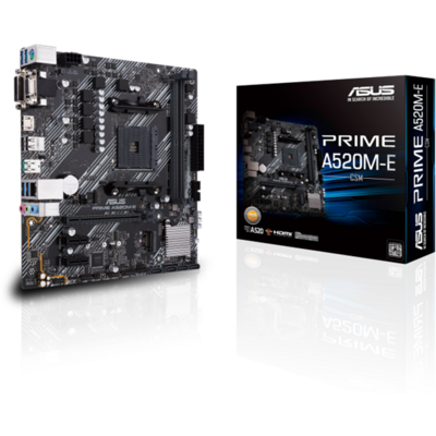 ASUS Alaplap AM4 PRIME A520M-E/CSM AMD A520, mATX