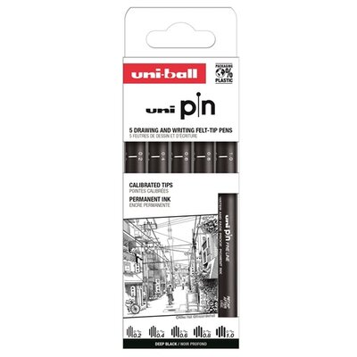 Uni Pin Classic 5 darabos rajzmarker készlet