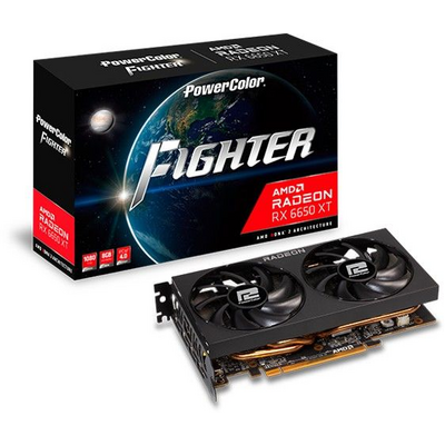 PowerColor AMD RX 6650 XT Fighter 8GB GDDR6 - AXRX 6650XT 8GBD6-3DH