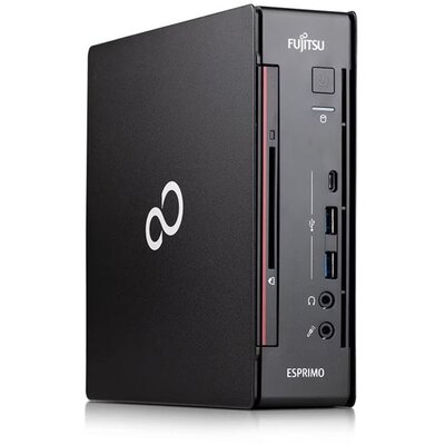 Fujitsu Esprimo Q958 Micro/i3-8100T/8GB/256GB SSD/Win11 Pro COA/fekete asztali számítógép (Használt A+,felújított)