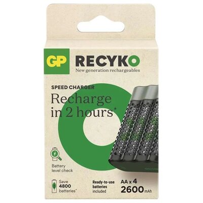 GP B50457 Speed M452 + 4xAA ReCyko 2600mAh akkumulátor töltő