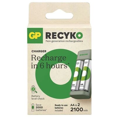 GP B50224 Eco E221+ 2xAA ReCyko 2100mAh akkumulátor töltő