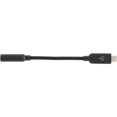 V7 USB-C TO AUDIO AUX DONGLE ADAPT 3.5MM AUX AUDIO CABLE ADPT M/F