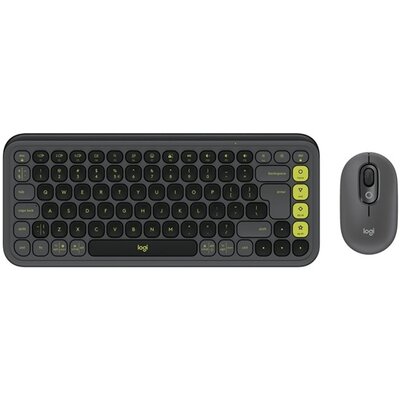 Logitech 920-013140 POP Icon Combo US vezeték nélküli grafitszürke/zöld billentyűzet és egér