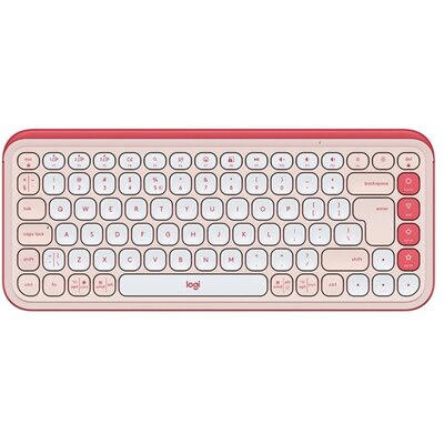 Logitech 920-013073 POP Icon Keys US vezeték nélküli rózsaszín/piszkosfehér billentyűzet