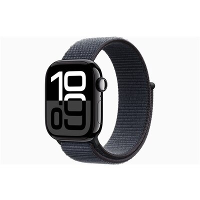 Apple Watch S10 GPS (42mm) kozmoszfekete alumínium tok, tinta sportszíj okosóra