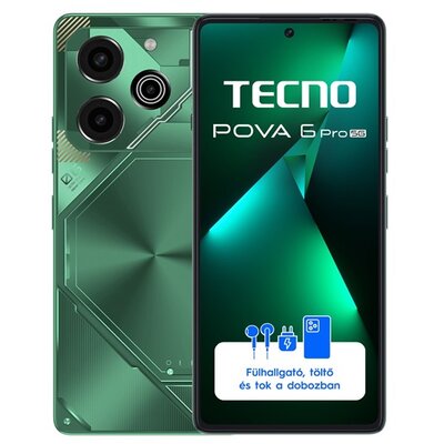 Tecno Pova 6 Pro 6,78" 5G 12/256GB DualSIM zöld okostelefon