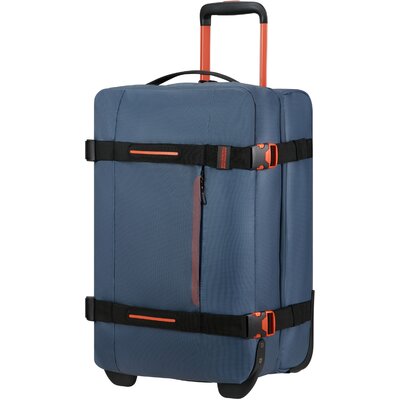 American Tourister URBAN TRACK Duffle/wh S Coated kék kabin méretű kétkerekű bőrönd