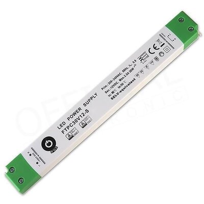 POS POWER FTPC30V12-S 12V/2.5A 30W IP20 vékony LED tápegység