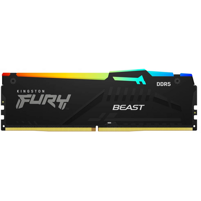 KINGSTON FURY Memória DDR5 8GB 5600MT/s CL40 DIMM Beast RGB XMP