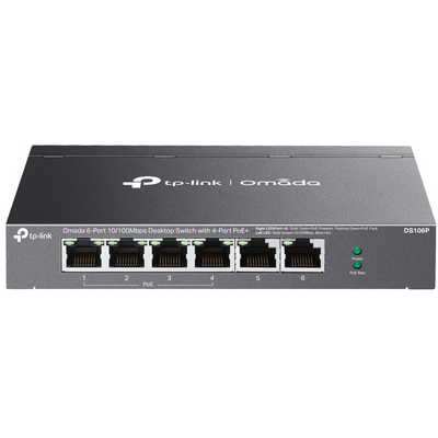 TP-LINK DS106P Omada 6-Port 10/100Mbps Desktop Switch with 4-Port PoE+