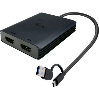 i-tec I-TEC USB-A/C 2X HDMI ADAPTER DUAL 4K HDMI VIDEO ADAPTER