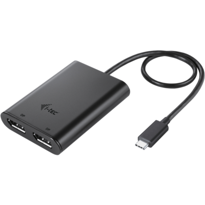 i-tec USB-C DUAL 4K/60HZ (SINGLE 8K/30HZ) DP VIDEO ADAPTER