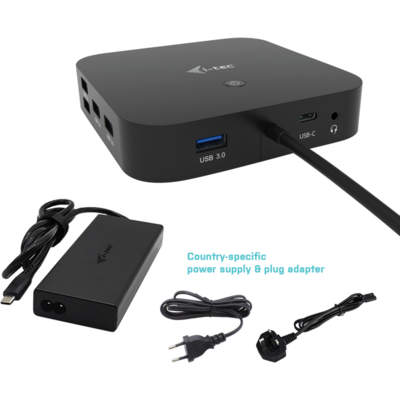 i-tec I-TEC USB-C DUAL DISP DOCKINGEU STATION 100W + CHARGER-C112W