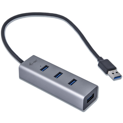 i-tec I-TEC USB 3.0 METAL 4-PORT HUB PASSIVE 4XUSB 3.0 SPACE GREY