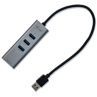 i-tec I-TEC USB 3.0 3-PORT HUB + GLAN 3X USB 3.0 RJ-45 SPACE GREY