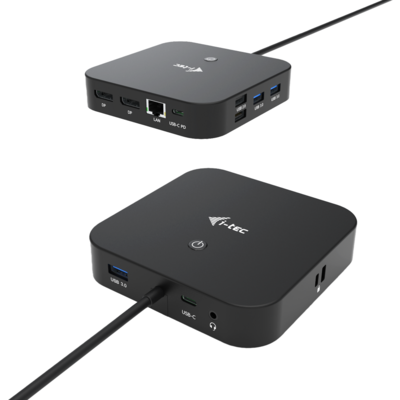 i-tec I-TEC USB-C 2XDP DOCK W/ PD100W I-TEC USB-C DUAL DISPLAY DOCK