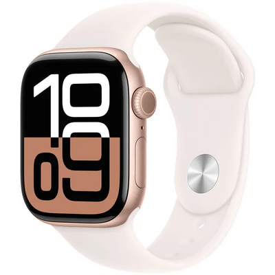 Apple APPLE WATCH S10 GPS 42MM ROSE GOLD ALU W. LIGHT BL SP BD S/M