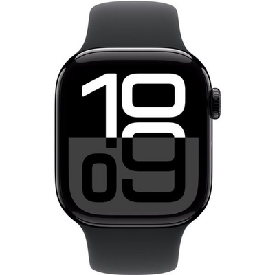 Apple Watch S10 Cellular 42mm Jet Black Alu Case with Black Sport Band S/M