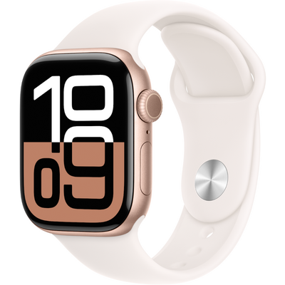 Apple Watch S10 Cellular 42mm Rose Gold Alu Case with Light Blush Sport Band S/M