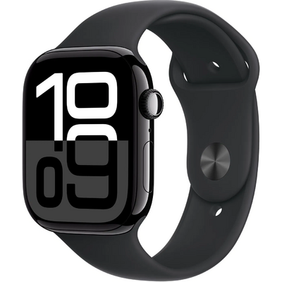 Apple Watch S10 GPS 42mm Jet Black Alu Case with Black Sport Band S/M